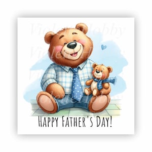 12 JPG/Día del padre/Imagen/Papá feliz/Amor/Felicitaciones a papá/Familia/Tarjeta de felicitación/Acuarela/Descarga digital/Gráficos de arte de pared