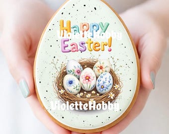 Easter Egg Clipart Set: Bunny Chick Spring Graphics (Digital Download)