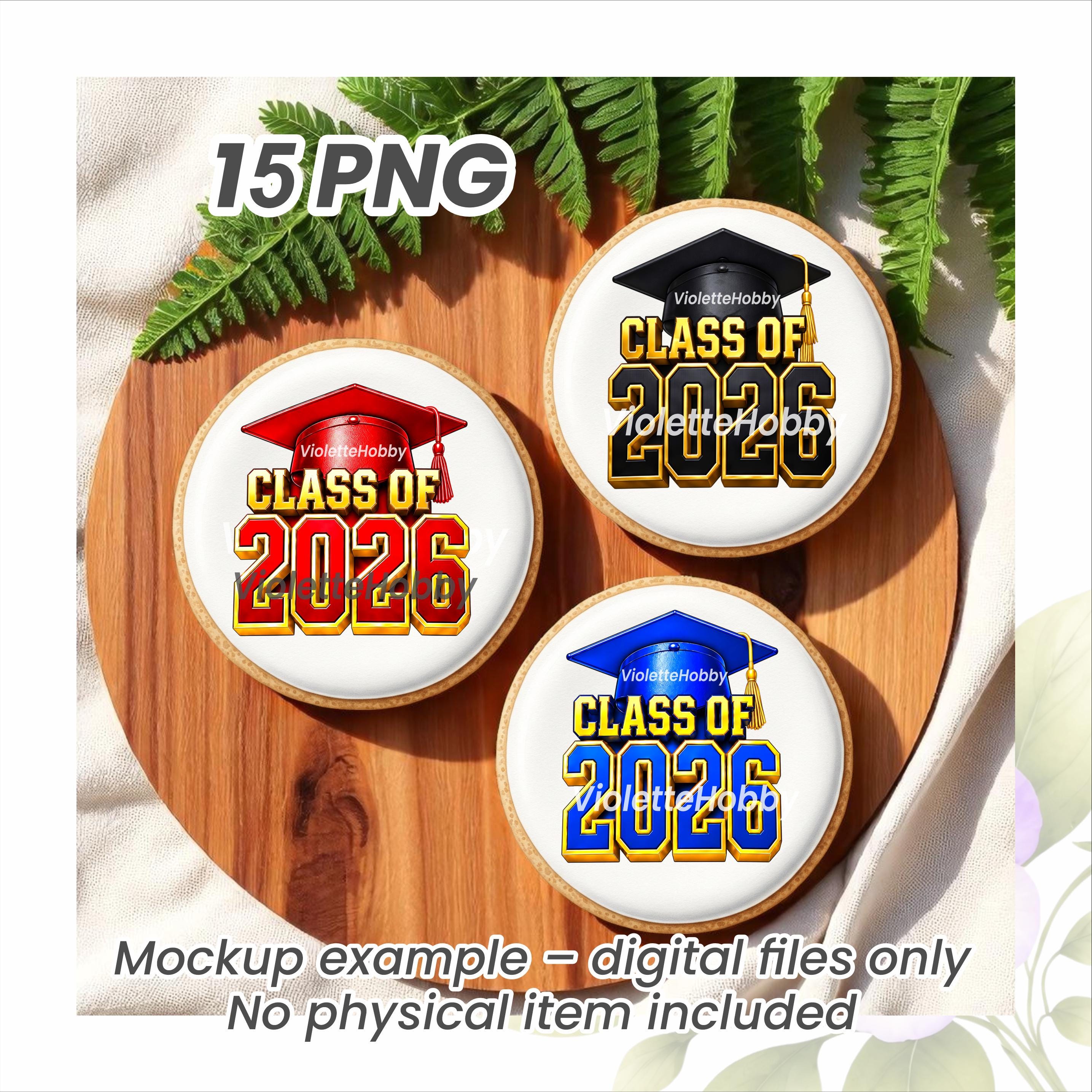 15 PNG Graduation 2026 Clipart Bundle Class of 2026 Academic Cap ...