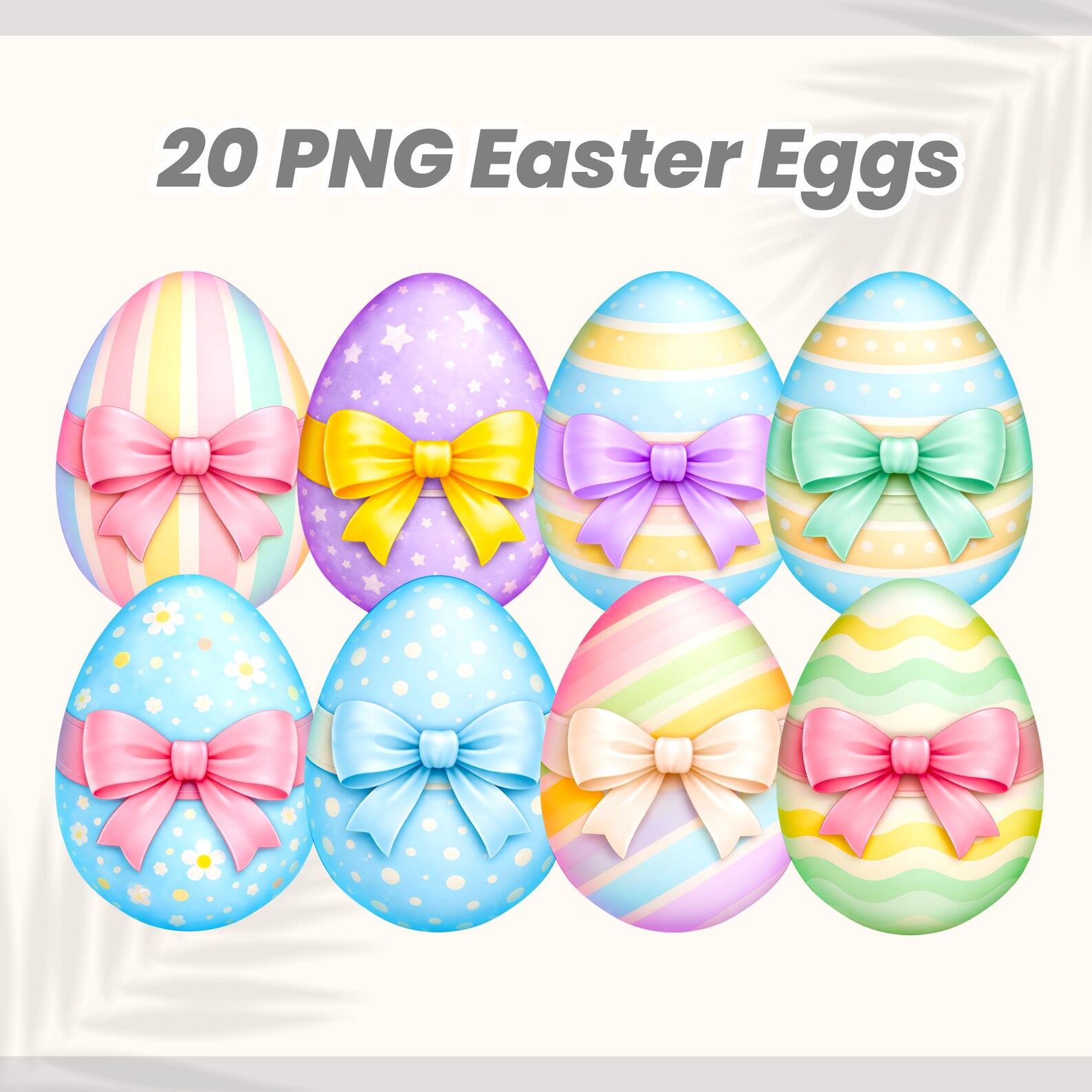 Pastel Easter Egg Clipart Set, Spring Graphics, Edible Image Printing