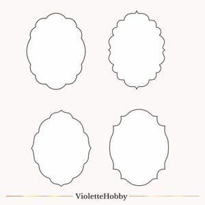 Elegant Oval Cookie Cutter Set: 3D Printed Frames (28 STL Files Digital Download image 5