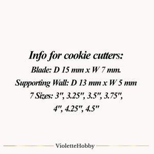 Elegant Oval Cookie Cutter Set: 3D Printed Frames (28 STL Files Digital Download image 4