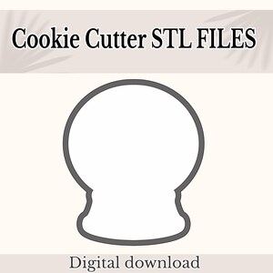 Plantilla digital para hornear galletas con forma de bola de nieve (archivo STL para impresión 3D)