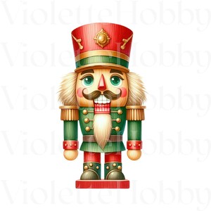 Coleção de Cliparts de Natal do Quebra-Nozes - Imagens PNG Digitais de Ratos Festivos e Decoração de Natal - Calendário do Advento de 12 Dias | Uso Comercial | 12 PNG