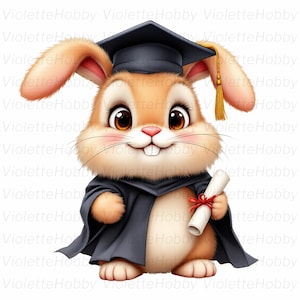 Graduation Animals Clipart PNG | Cute Animal Graduation Cap Clip Art | Class of 2025 | Digital Download PNG | Kindergarten Graduation Art