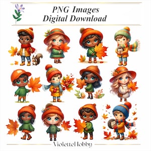 Children Digital Illustrations Collection|Clipart Collection - PNG Downloads for Scrapbooking and Crafts|Commercial use| 12 PNG