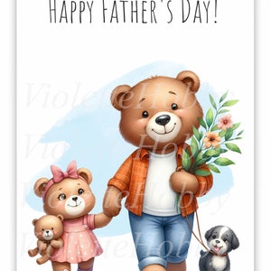10 JPG/Vatertag/Bild/Glücklicher Vater/Liebe/Glückwunsch Papa/Familie/Grußkarte/Aquarell/Digitaler Download/Wand Kunst Grafik