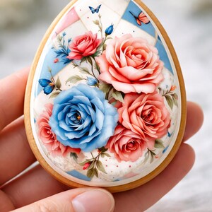 Easter Egg PNG Clipart | Floral Patchwork Eggs | Vintage Shabby Chic Sublimation Design