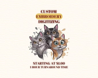 Digitaliseringsservice voor borduurmotieven: logo naar DST, PES, JEF