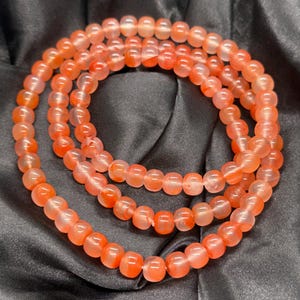 8mm Chinese South Red Agate/Nanhong Red Agate Natural Healing Crystal Prosperity Grounding beads Bracelet for Wealth, Strength Vitality