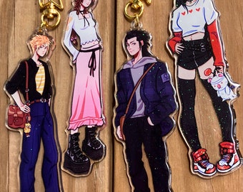 Final Fantasy 7 Glitter Epoxy Keychain
