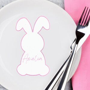 Etiquettes cadeaux de Pâques personnalisées modifiables, marque-places imprimables Lapin de Pâques, décorations de table de Pâques personnalisées, fête de Pâques