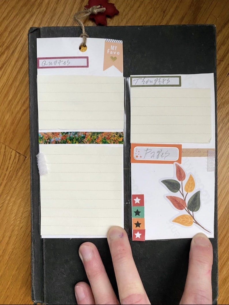 Autumn Leaves Write Inside Bookmark, Fall Write Inside Bookmark - Etsy