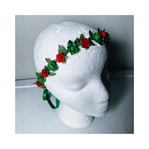 Christmas Flower Crown, Christmas Floral Crown, Christmas Floral Headband, Christmas Flower Headband, Christmas Floral Head Wreath