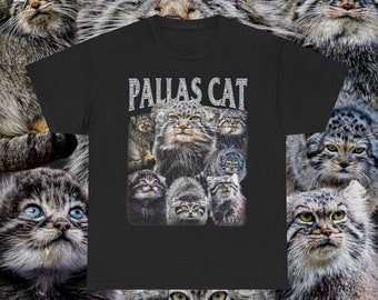 Pallas Cat Vintage T-Shirt • Retro 90s Graphic Bootleg Tee • Cute Pallas Cat Manul Animal Shirt High Quality • Unisex Men Women Gift