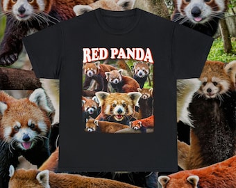 Red Panda Vintage T-Shirt • Retro 90s Graphic Bootleg Tee • Cute Animal Shirt High Quality • Unisex Men Women Gift