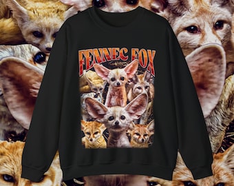 Fennec Fox Sweater • Vintage Graphic Sweatshirt • Meme Shirt