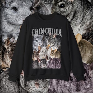 Chinchilla Vintage Sweater • Retro 90s Graphic Bootleg Tee • Cute Chinchilla Animal Shirt High Quality • Unisex Men Women Gift