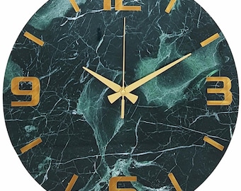 PERSONALIZED Wall Clock Gift, Luxury Clock, Oversized Clock, Silent Wall Clock, Marble Wall Clock, Modern Wall Clock, Unique Wall Clocks