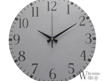 Beautiful Wall Clock, Luxury Clock Gift, Oversized Clock, Silent Wall Clock, Suede Leather Wall Clock, Office Wall Clock, Design Wall Clock
