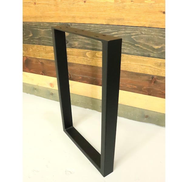 Steel Table Leg | 2x1 U shaped | Powder coat finish | Mid Century Modern | Industrial table leg | Coffee Table | Bench legs| Sold Per Leg