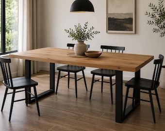 Steel Table Leg | 3x1 U shaped | Mid Century Modern | Industrial table leg | Coffee Table | Bench legs | Powder coat finish | Sold Per Leg