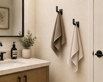 Modern L Hook Hanger: Wall Mounted Steel Coat Hooks