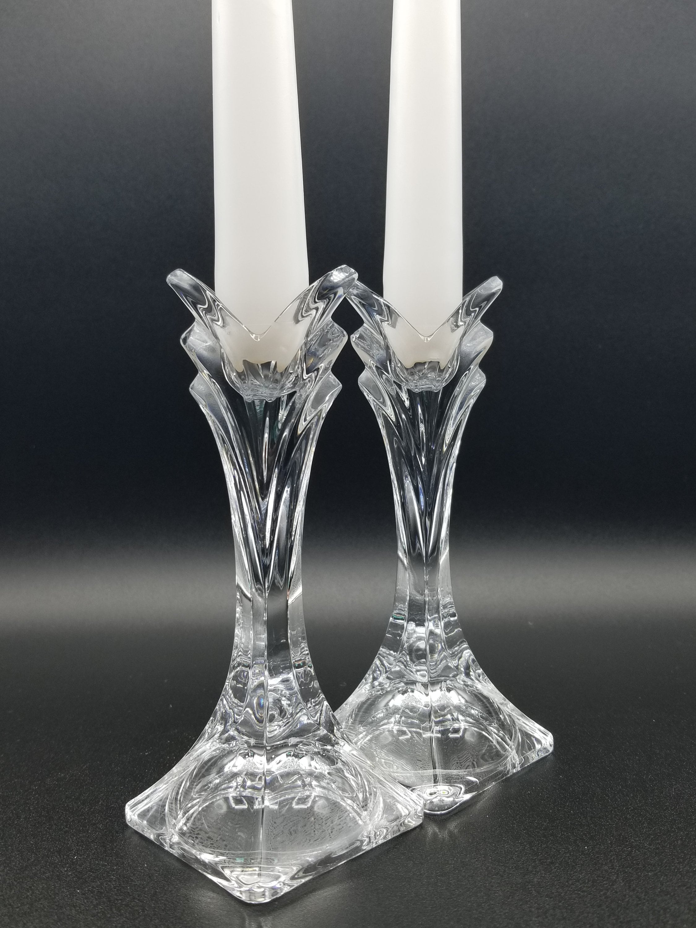 MIKASA DECO Crystal Candlestick Holders - Etsy display picture 1