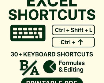 Excel Shortcuts Cheat Sheet | Windows & Mac (Printable PDF)