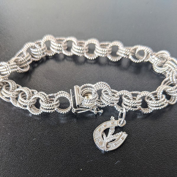 Triple Link Sterling Charm Bracelet