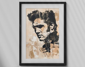 Abstract Elvis Presley, High Resolution Digital Download, Elvis Presley, Rock n Roll , Printable Wall Art Decor