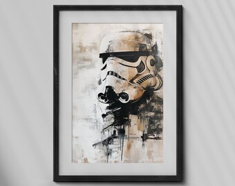 Clone trooper abstract, High resolution digital download, Starwars, Clone trooper , Printable wall art decor