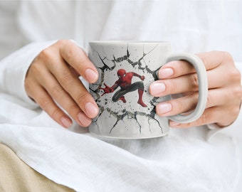 Spiderman Dynamische Flucht - 11oz & 15oz Becher Vorlage - Sofortiger digitaler Download PNG
