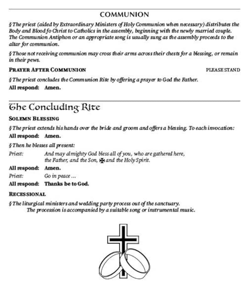 Catholic Wedding Program - Etsy