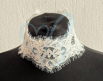 Collana girocollo in pizzo da sposa: collana da sposa in avorio, collana in pizzo personalizzata