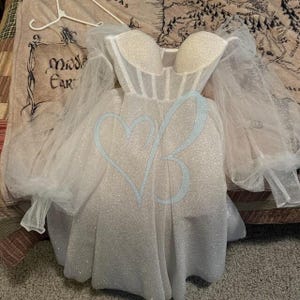 Tulle Puff Wedding Sleeves, Long Fingerless Gloves, Personalized Bridal Sleeves, Sleeve for Bride dress image 10