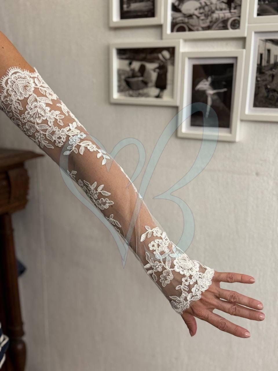 Ivory Lace Bridal Sleeves