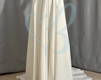 Crepe Wedding Skirt with Train, Long Wedding Skirt with Pockets, long crepe skirt, skirt with pockets , bride&#39;s skirt , skirt separates