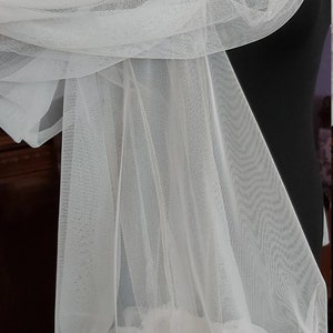 Maniche lunghe senza dita da sposa, guanti senza dita, maniche da sposa a sbuffo, maniche da sposa ricamate personalizzate, maniche per abito da sposa immagine 8