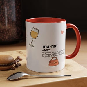 Mama Definition Coffee Mug - Perfect Gift for Mother's Day, Birthday, New Moms; Funny Coffee Mug, Accent Mug, Mom Gift