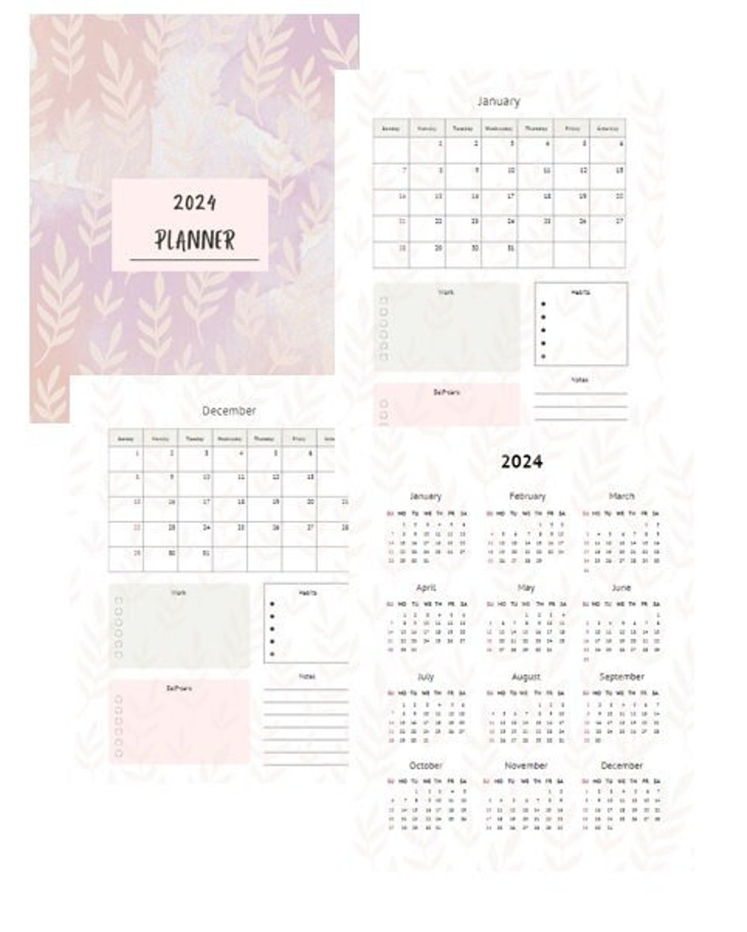 Printable or Digital 2024 Complete Planner - Etsy