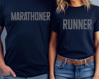 Custom Marathoner / Runner T-Shirt, Marathon Gift for Runners, Marathon Training Tee, Race Day Apparel, Motivational Running Shirt, Marathon