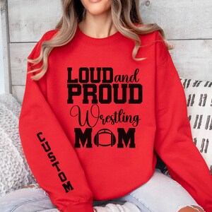Custom Wrestling Mom Shirt, Custom Name Wrestling Shirt, Mom Wrestler Gift. Mom Personalized Gift, Mom Wrestler Sweatshirt, Wrestling Shirt