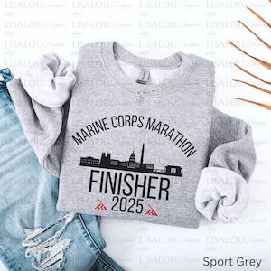 Sudadera personalizada para quienes completan el Maratón del Cuerpo de Marines, Sudadera del Maratón MCM 26.2, Regalo para quienes completan el Maratón del Cuerpo de Marines, Regalo para quienes completan el Maratón