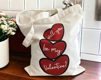 Customizable Valentine's Day Bag "will you be my Valentine?"