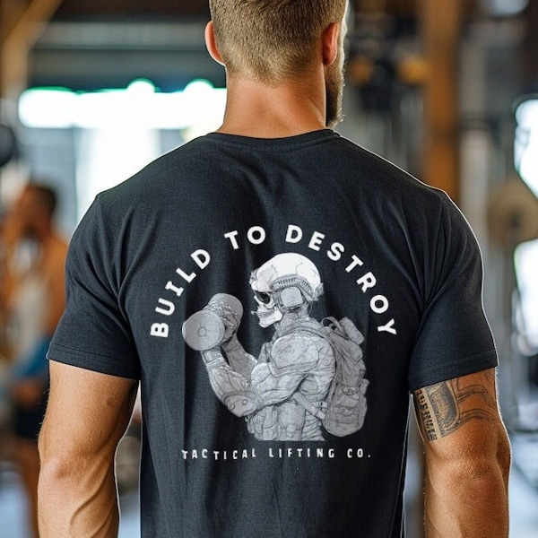 Fitness T-Shirt, Military Shirt, Lifting Shirt, Gym Clothes, Military Gym, Fitness lovers, Gym Goer, Gift For Her, Gift For Him.