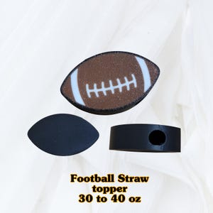 Football straw topper for 30 to 40 oz Stanley