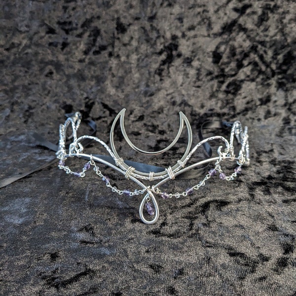 Moon circlet, Elven Tiara- HECATE