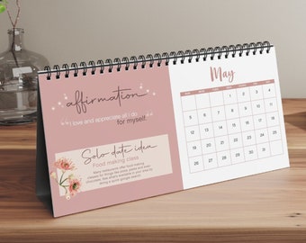 2024 Self Love Affirmation Desktop Calendar | 2024 Monthly Planner, SelfLove Calendar, Gift for Her, Mindful Gift,