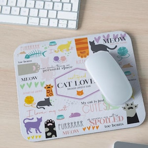 Katzenliebhaber Maus Pad / Tolle Geschenke / Lustige Geschenke / Katzen / Katzenliebhaber / Geschenke für jeden Anlass / Schreibwaren / Maus Pad / Home Office